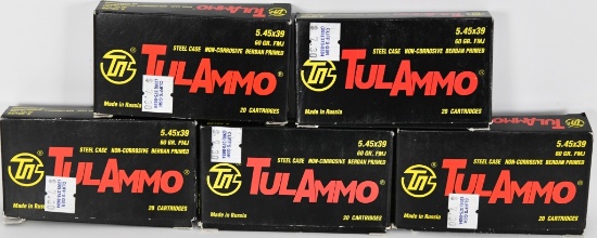 100 Rounds TulAmmo 5.45x39mm Ammunition