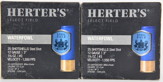 50 Rounds Of Herter's Select Field 12 Ga Shotshell