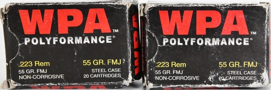 40 Rounds Of Wolf Polyformance .223 Remington Ammo