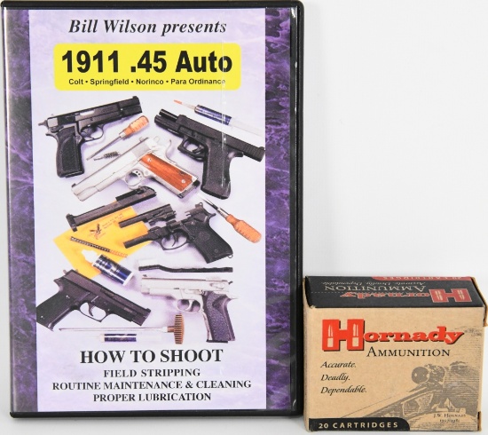 20 RDS Of Hornady Custom +P & 1911 DVD