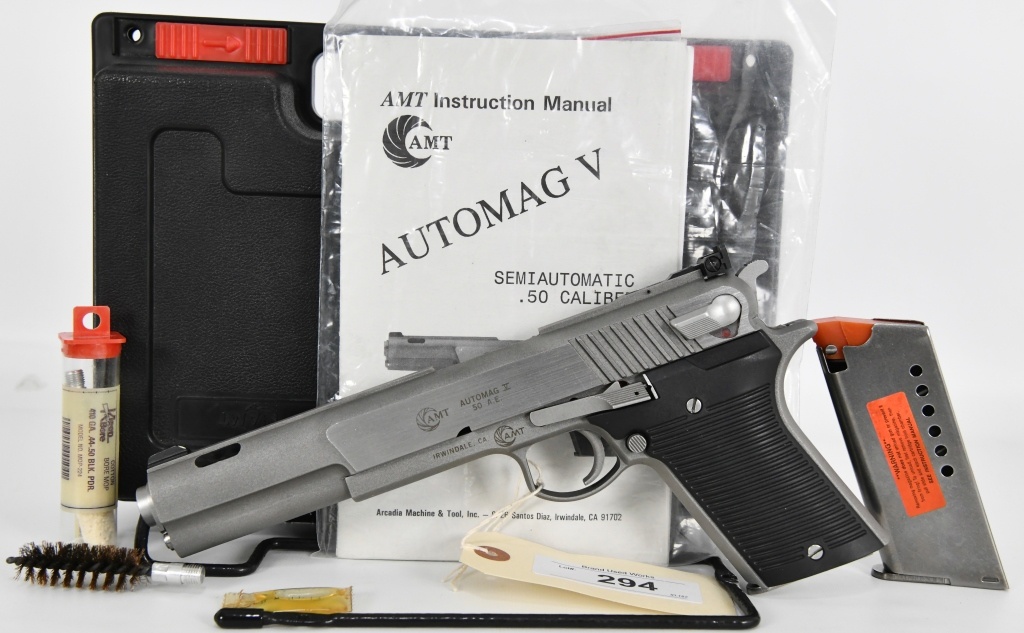 Brand New Amt Automag V 50 A E Semi Auto Pistol Firearms Military Artifacts Firearms Pistols Semi Automatic Pistols Online Auctions Proxibid