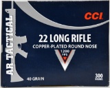 300 Rounds CCI AR Tactical .22 Long Rifle Ammunitn