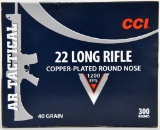 300 Rounds CCI AR Tactical .22 Long Rifle Ammunitn