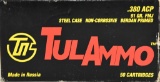 50 Rounds Of TulAmmo .380 ACP Ammunition