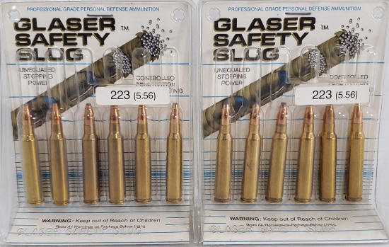 12 Rounds Of .223/5.56 Glaser Safety Slug Ammo