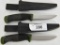 Lot of 2 Companion Knife Fixed Blade Military Gree