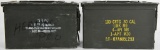 Lot Of 2 Heavy Duty Metal Military Ammo Cans
