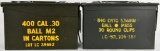 Lot Of 2 Heavy Duty Metal Military Ammo Cans