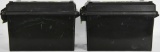 Lot Of 2 Large Plastic Ammo Cans By Case-Gard