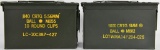 Lot Of 2 Heavy Duty Metal Military Ammo Cans