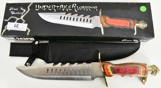 Undertaker Warrior Custom Bowie Knife w/Sheath