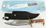 The Nautilus II Custom Bowie Knife with Sheath