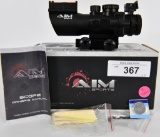 AIM 4x32 TRI-ILLUMINATED Scope w/Fiber Optic Sight