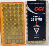 100 Rounds Of CCI .22 V-Max WMR Ammunition