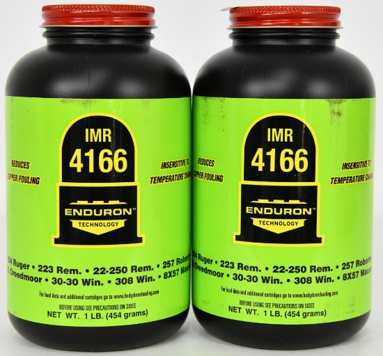Lot of 2 Bottles - New -IMR 4166 Rifle Powder
