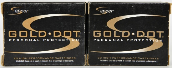 40 Rounds Speer Gold Dot 40 S&W Ammunition