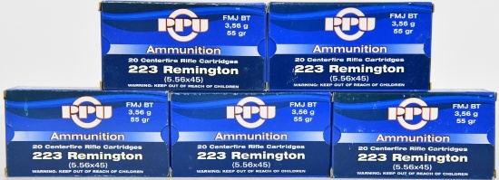 100 Rounds Prvi Partizan .223 Remington Ammunition