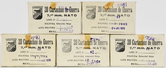 100 Rounds Of Famae 7.62 mm Nato Ammunition