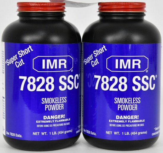Lot of 2 bottles- new IMR 7828SSC RFL PWDR 1LB