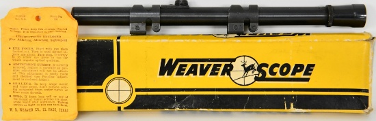 Vintage Weaver B4 Riflescope w/Paperwork & Box