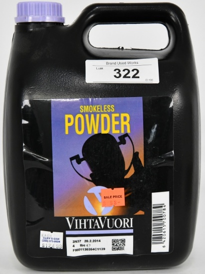 Vihtavuori 3N37 Powder 4LB SEALED Bottle