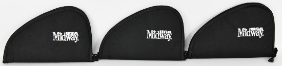 Lot of 3 New Midway USA Soft Padded Pistol Cases