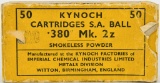 32 Rounds Of Kynoch .380 MK 2 Ammunition