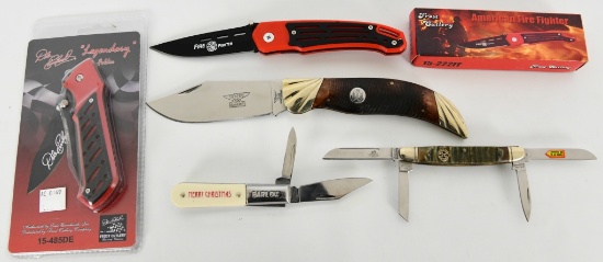 Lot Of 5 New Folding Knifes