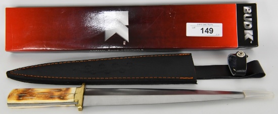 BudK Classic Bone ToothPick Fixed Blade Knife w/le