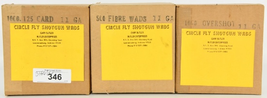 3 Full Boxes Gary Butler Circle Fly Shotgun Wads