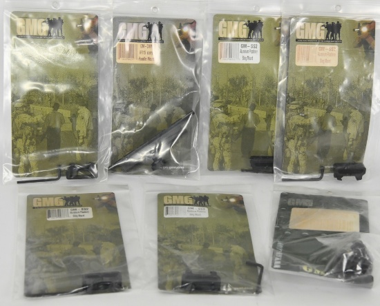 Lot of 7 NIP GMG Gear Sling Mounts & Rails