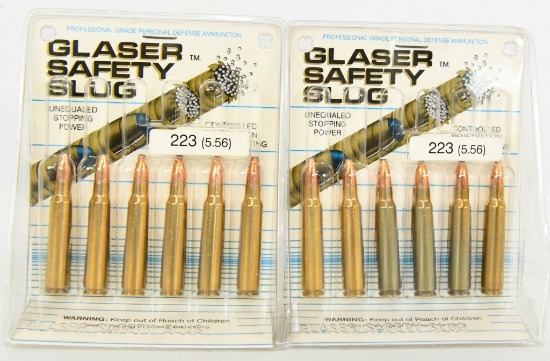 12 Rounds Of Glaser Safety Slugs For ,223/5.56mm