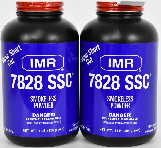 Lot of 2 bottles- new IMR 7828SSC RFL PWDR 1LB