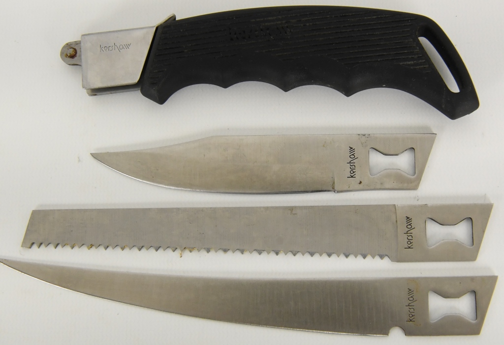Kershaw Knife: Vintage KERSHAW KAI BLADE TRADER Japanese 6 Blade Knife Set  with Case