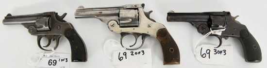 Lot of 3 Top Break Pistols Thames & Iver