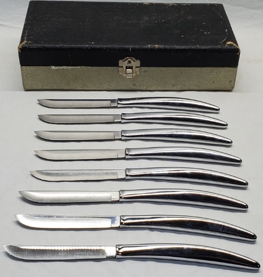 Set of 8 Saladmaster 400 Steak Knives w/Case