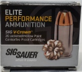 20 Rounds Of Sig Sauer .38 Super + P Ammunition