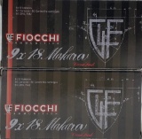 100 Rounds Of Fiocchi 9x18 Makarov Ammunition