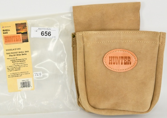 Hunter Divided Shotgun Shell Pouch Suede Tan This