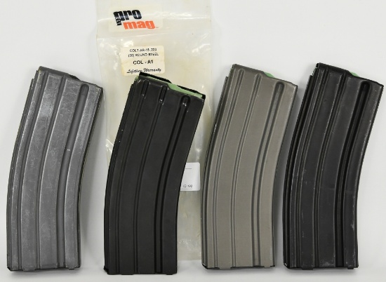 Lot of 4 AR-15 .223 30 Round Magazines , This