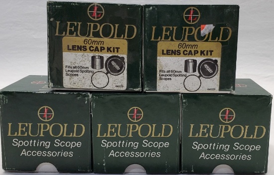 Lot of 5 NIP Leupold 60mm Lens Cap Kits New In