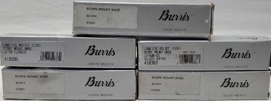 Lot of 5 Burris Scope Mount Bases New In Box