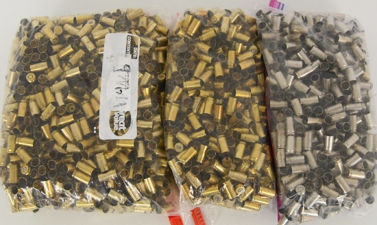 16.7 Lbs Of 9mm Brass & Nickel Empty Casings