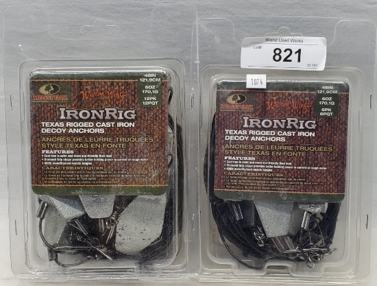 Lot of 2 NIP Mossy Oak Rigged Decoy Anchors