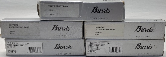 Lot of 5 Burris Scope Mount Bases New In Box