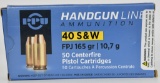 Box of 50 Rounds of PPU .40 S&W Ammo