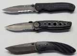 Lot of 3 Various Folding Pocket Knives