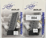lot of 2 NEW KIMBER SOLO 8RD 9MM SS mags