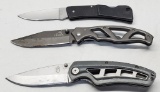 Lot of 3 Various Folding Pocket Knives