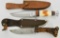 Lot of 2 Collectible Knives Red Deer & GlobeMaster